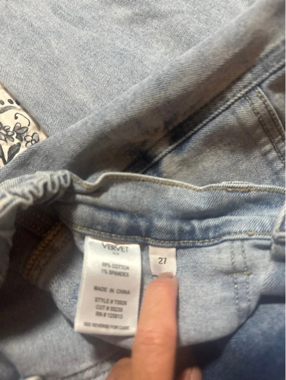 Vervet Light Wash Cargo Jeans Utility Pants - Picture 5 of 5